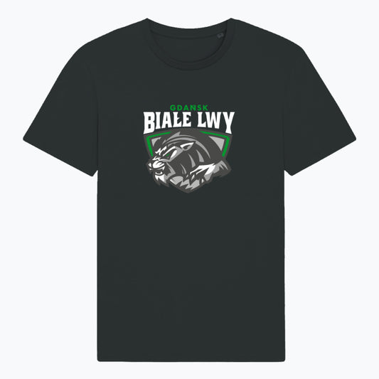 Czarny t-shirt Białe Lwy Gdańsk