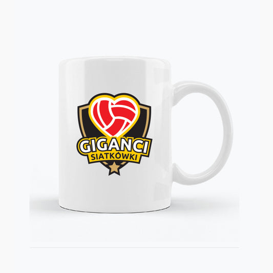 Biały kubek Giganci Siatkówki